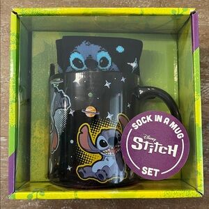 Disney Stitch Space Sock In A Mug Set